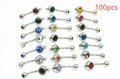 Sparkling Czech Crystal Medical Steel Belly Button Jewelry