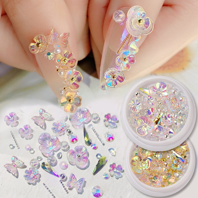 Flower Butterfly Nail Decoration Stickers