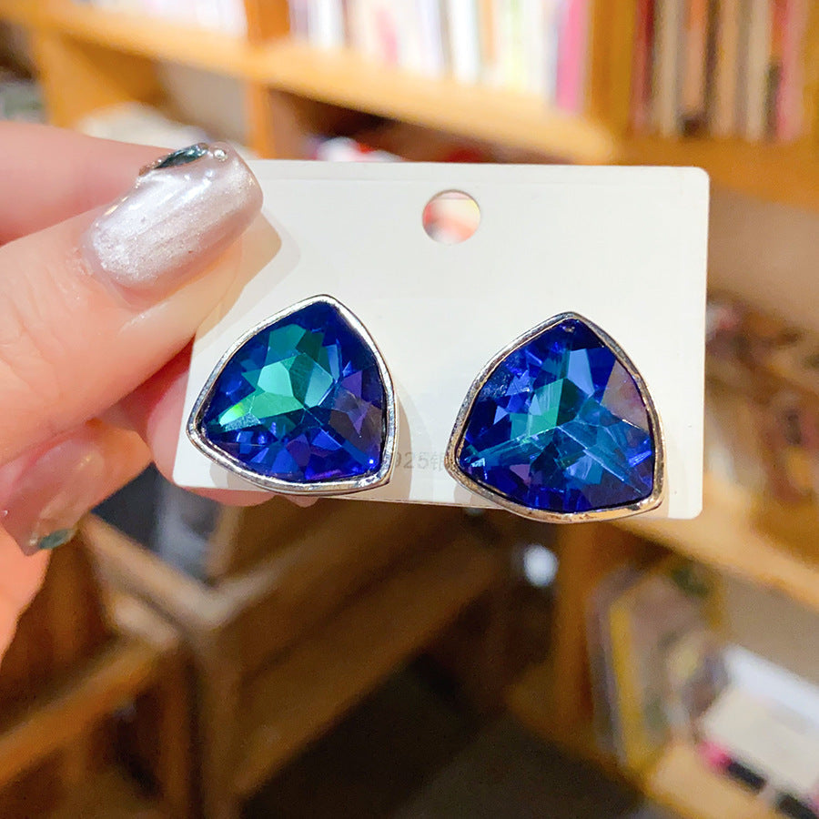 Light Luxury Heart-Shaped Zircon & Multi-Shape Stud Earrings