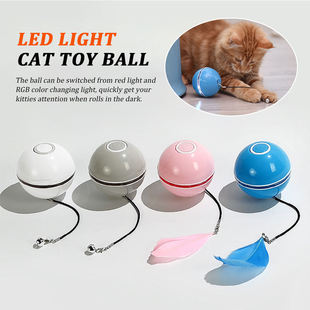 Electric LED Laser Cat Ball | Automatic Bouncing & Rolling Kitten Toy