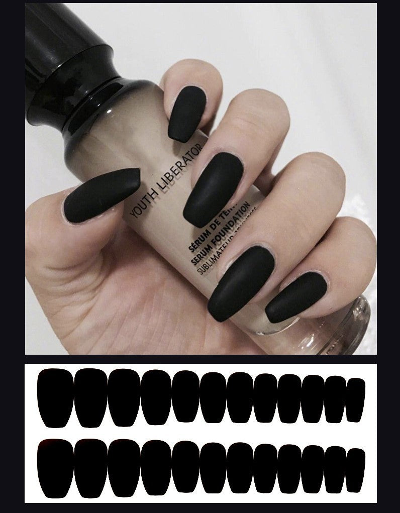 Matte Frosted Long Ballet Fake Nails