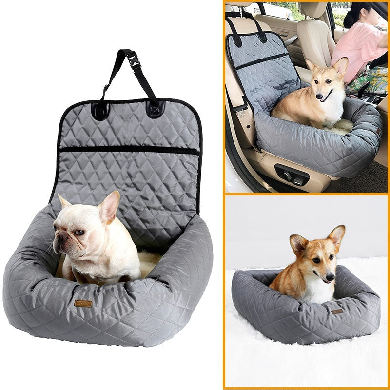 Multi-Purpose Pet Bed Car Seat Pad | 2-in-1 Folding Dog Carrier & Mattress