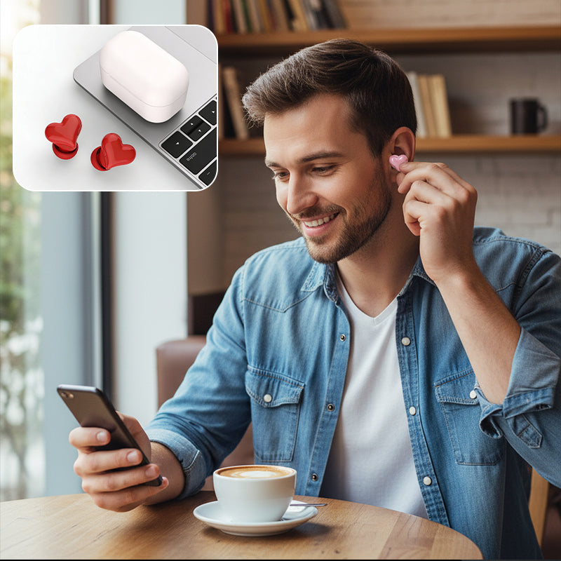 Heart-shaped Bluetooth Earphones
