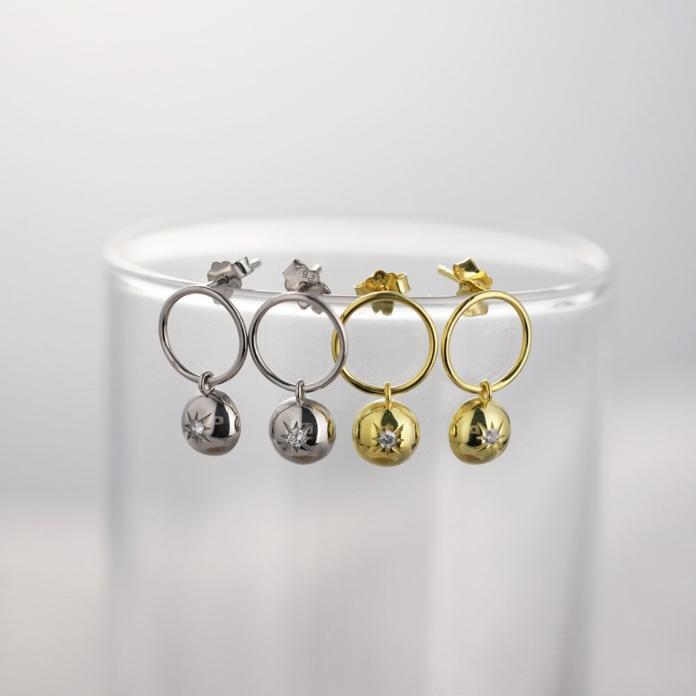 Pearl Starburst Stud Earrings for Women