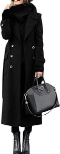 Women's Extended Length Thick Wool Coat