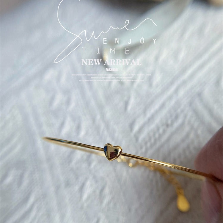 Chic Women's Glossy Niche 925 Sterling Silver Bracelet