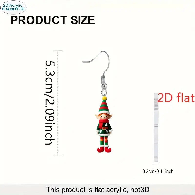 Creative Flat Acrylic Soldier Figurine Earrings