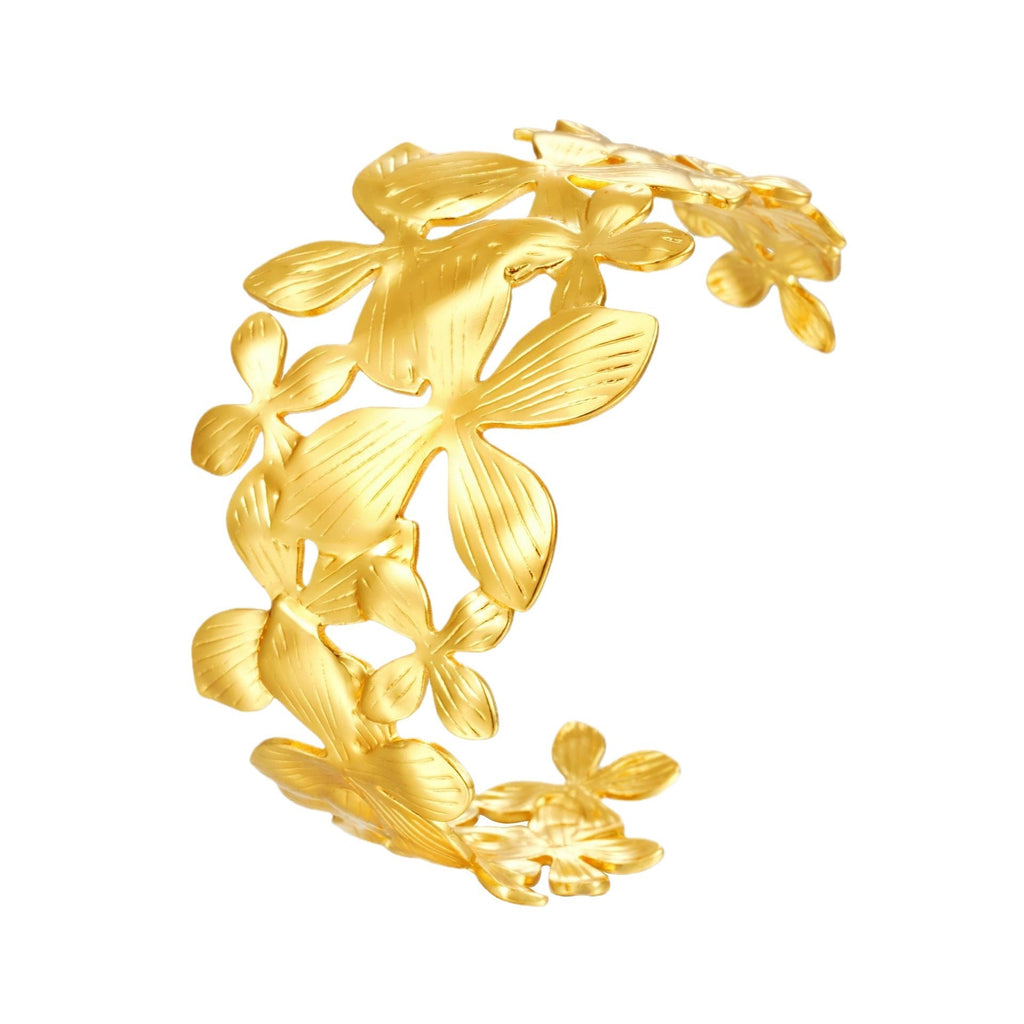 Chic Women's Open-End Stainless Steel C-Shaped Cuff Bracelet