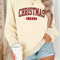 Leisure Christmas Vibe Printed Crew Neck Pullover