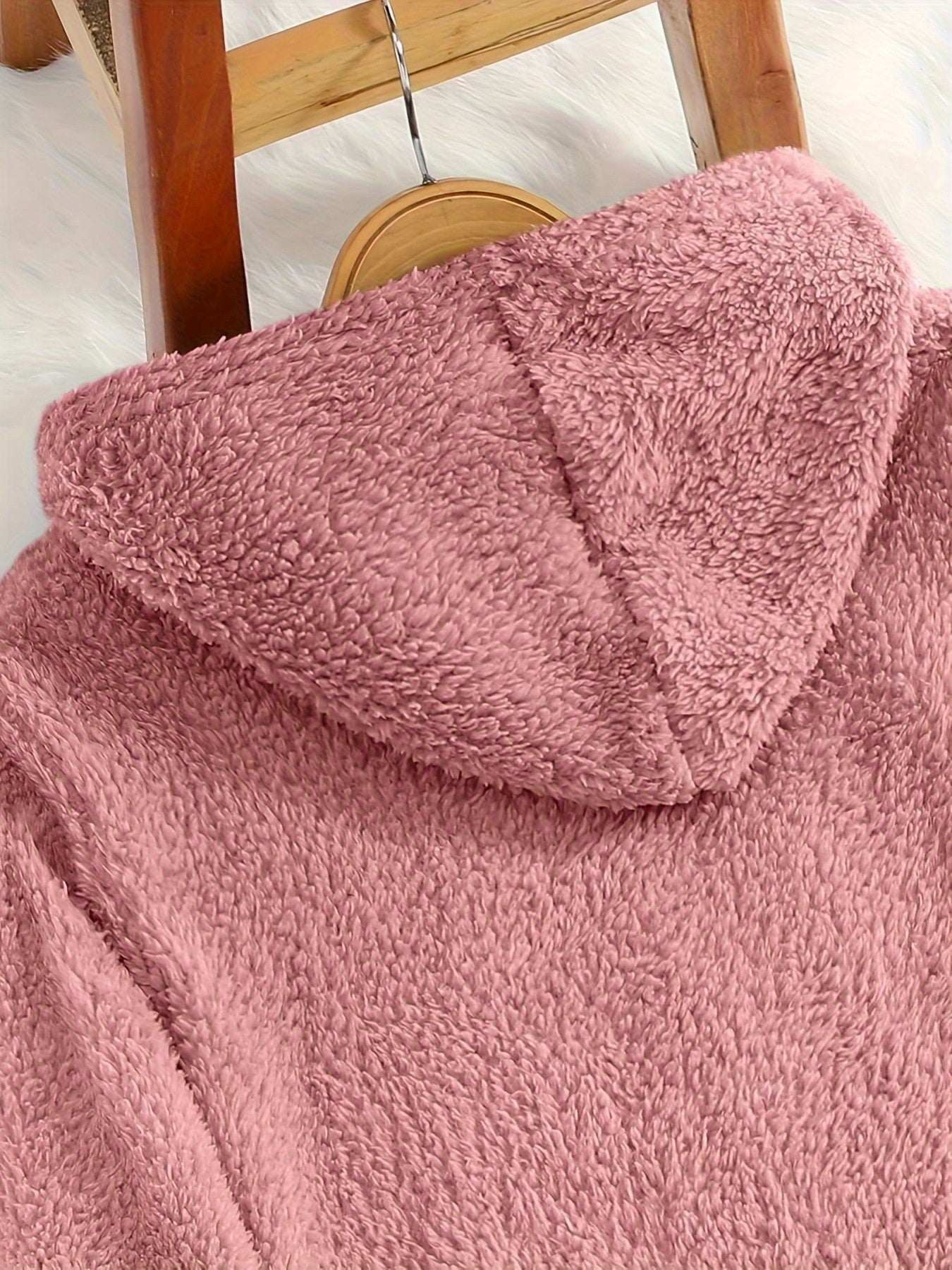 Festive Teddy Bear & Snowman Graphic Pullover Hoodie