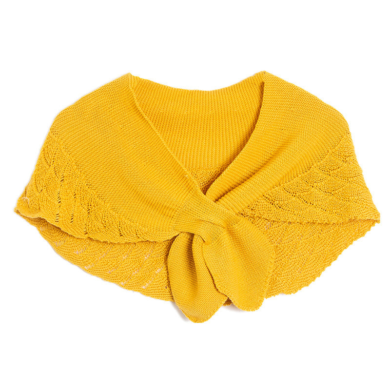 Elegant Wool Blend Hollow Out Scarf & Wrap