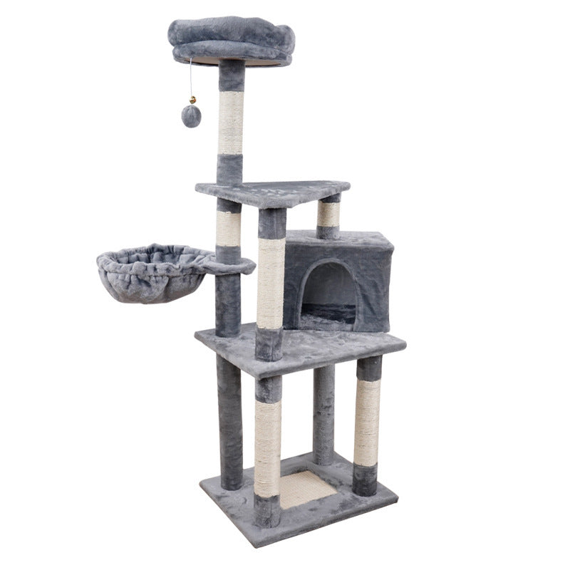 Durable Multi-Layer Cat Toy Tower | Chamfered Edge Wooden Jumping Platform