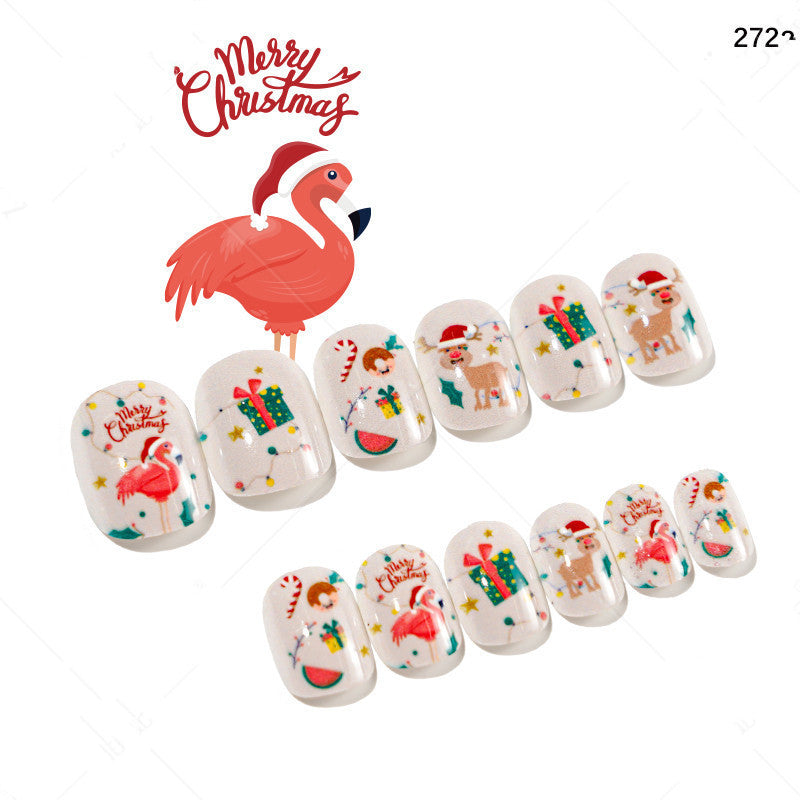 Cute Christmas Fake Nails