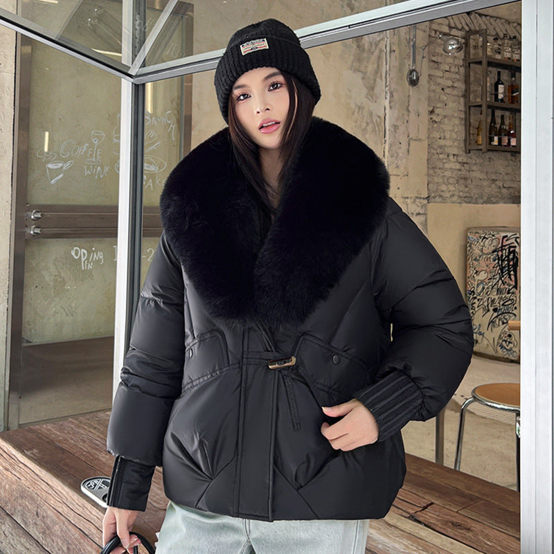 Straight Fit Thickened Cotton Winter Coat