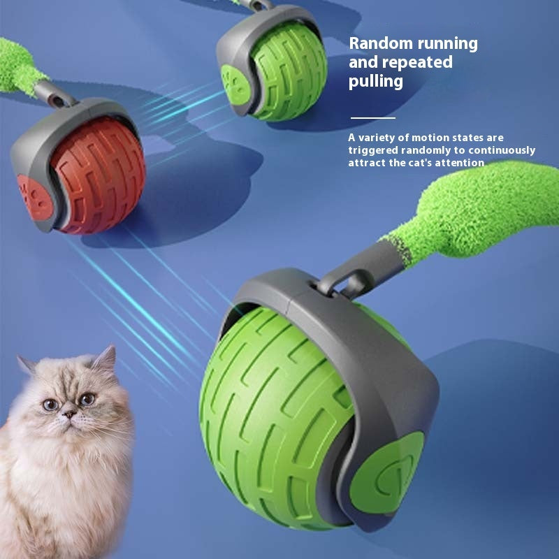 Self-Rolling Smart Cat Toy | Auto Electric Ball Teaser for Interactive Play & Fun