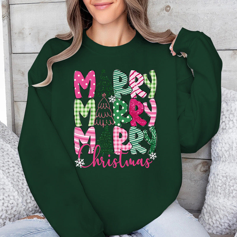 Festive Christmas Character Print Loose Fit Sweatshirt