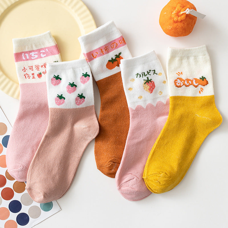 Cute Fruit Pattern Over-the-Knee Socks for Women