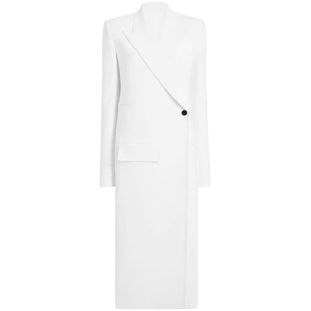 Women's Oblique Cut One Button Suit Jacket