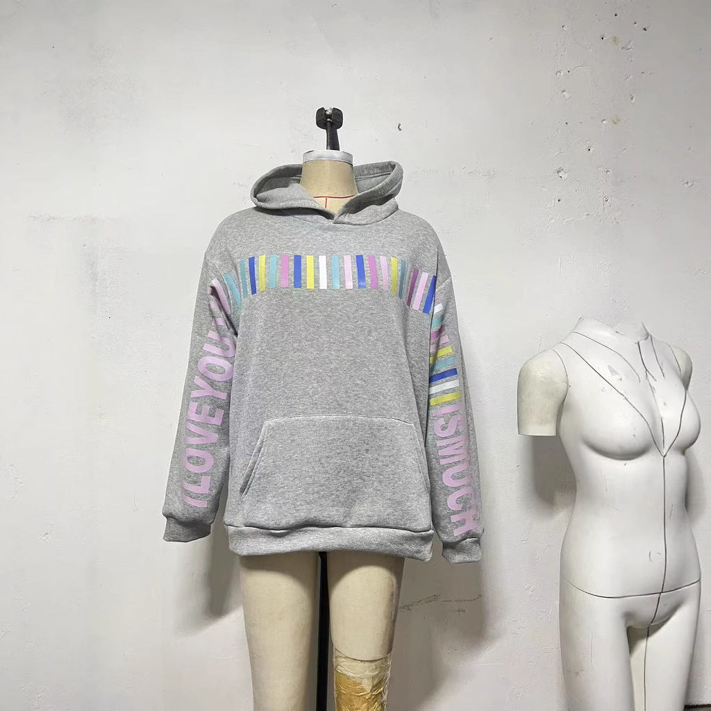 Vintage Rainbow Bar Graphic Long-Sleeve Sweatshirt