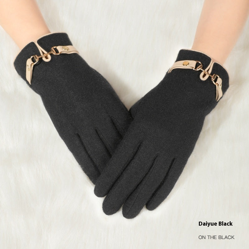 Warm Windproof Fleece Thick Touch Screen Winter Gloves