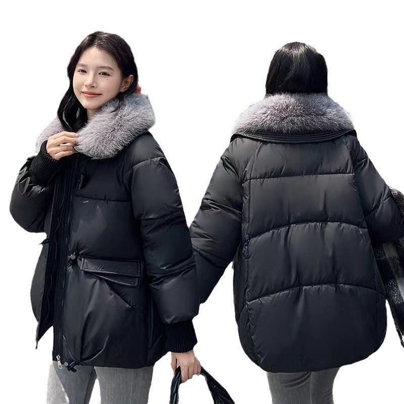 Korean Fashion Loose Lapel Puffer