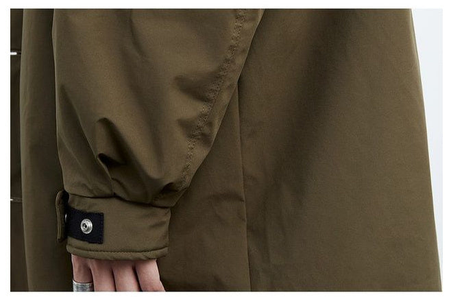 Men's Casual Mid-Length Faux Two-Piece Coat | Hooded Trench Jacket