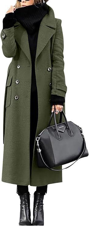 Women's Extended Length Thick Wool Coat