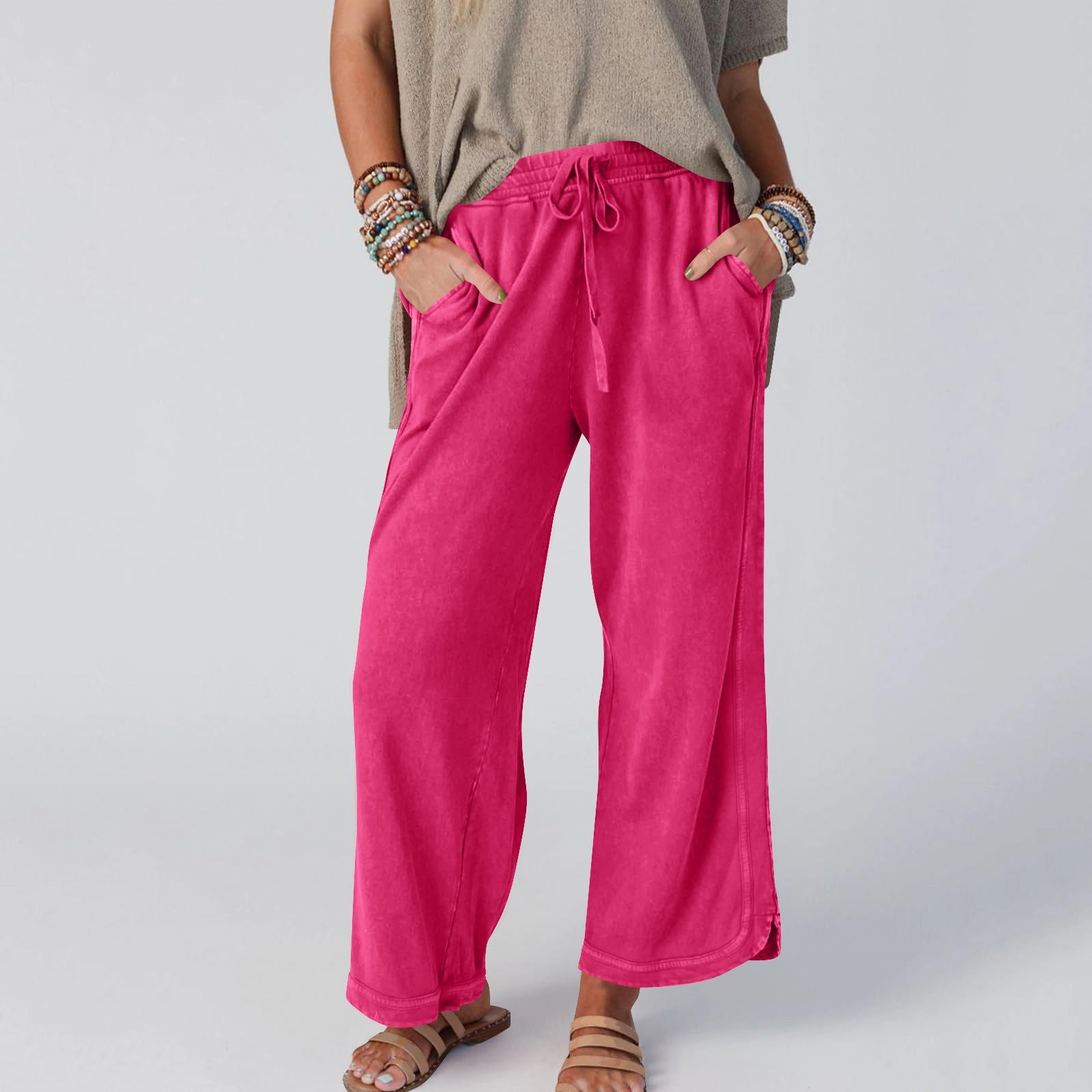 Women's Fashion Wide Leg Casual Sports Pants