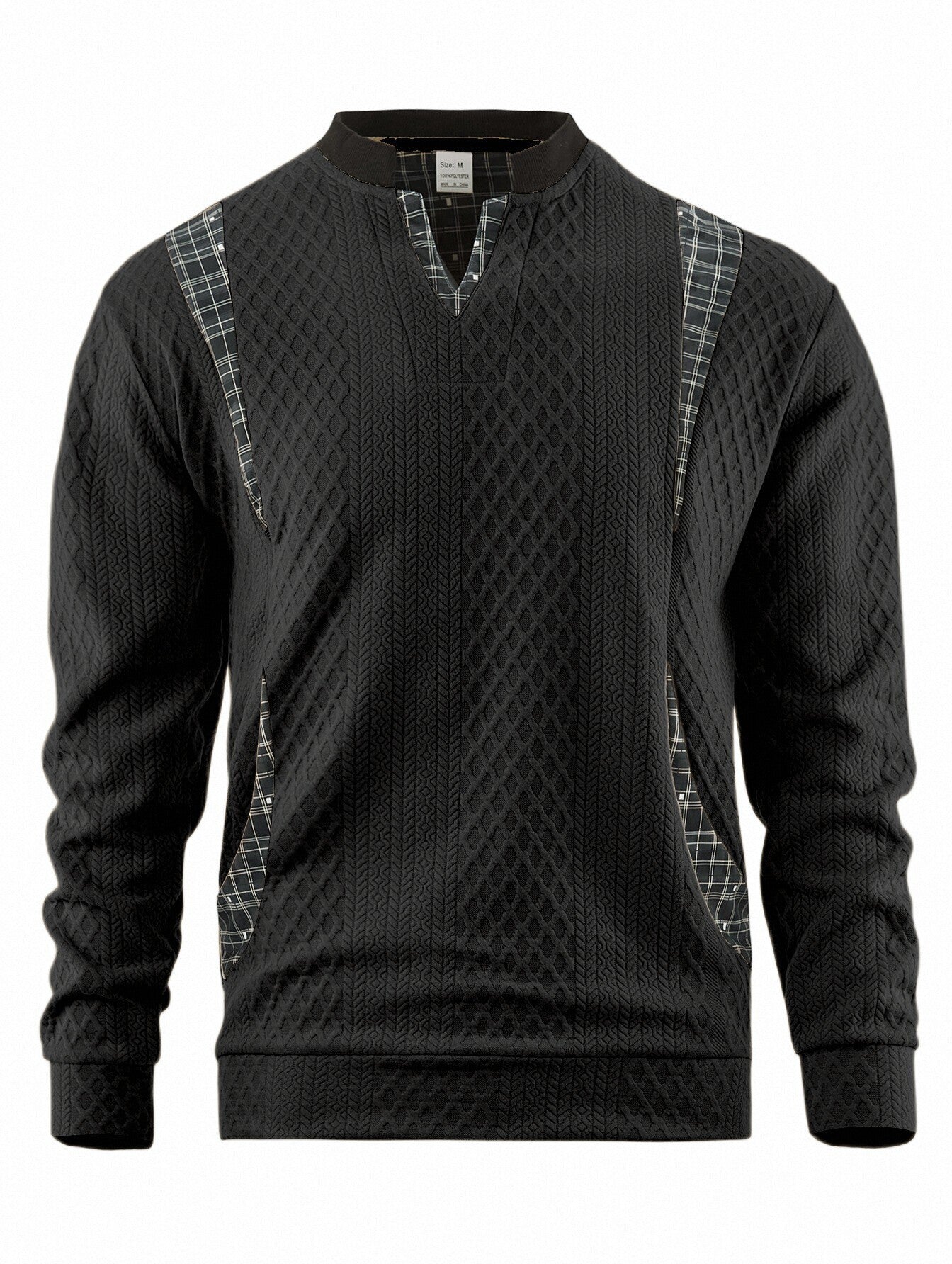 Men's Contrast Color Pullover Sweater | Casual Knit Jumper Top