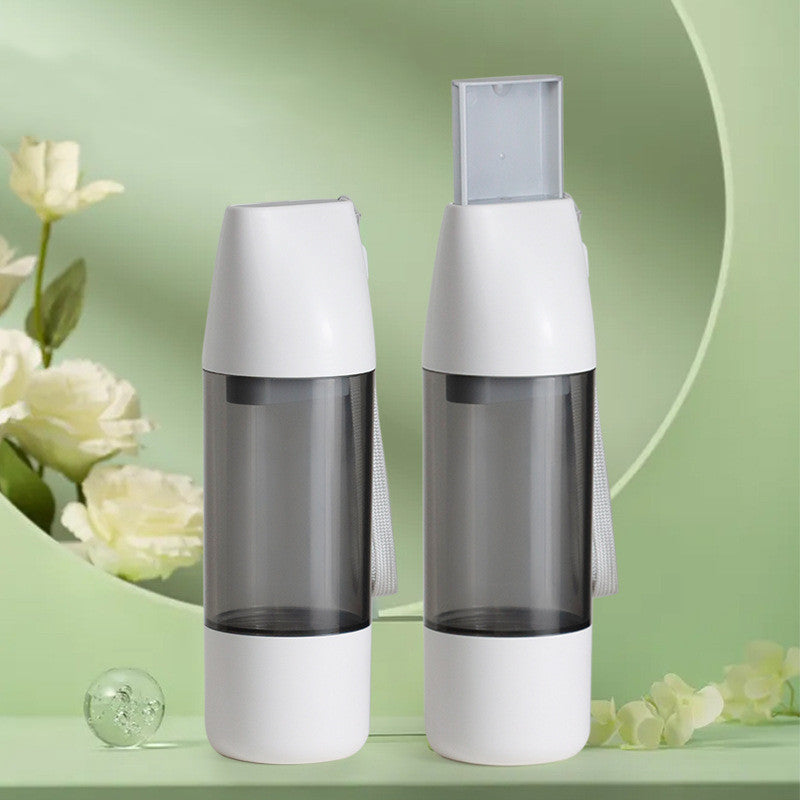 Outdoor Pet Water Bottle | 350ml Portable Dog Drinking Bowl and Food Feeder