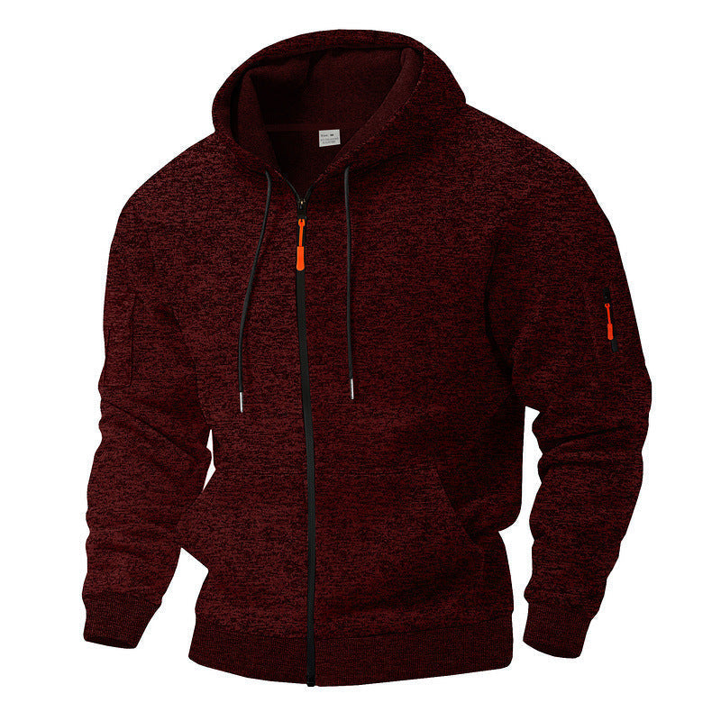 Warm Vintage Cationic Cargo Hoodie | Heavy Fleece-Lined Trendy Sports Sweater