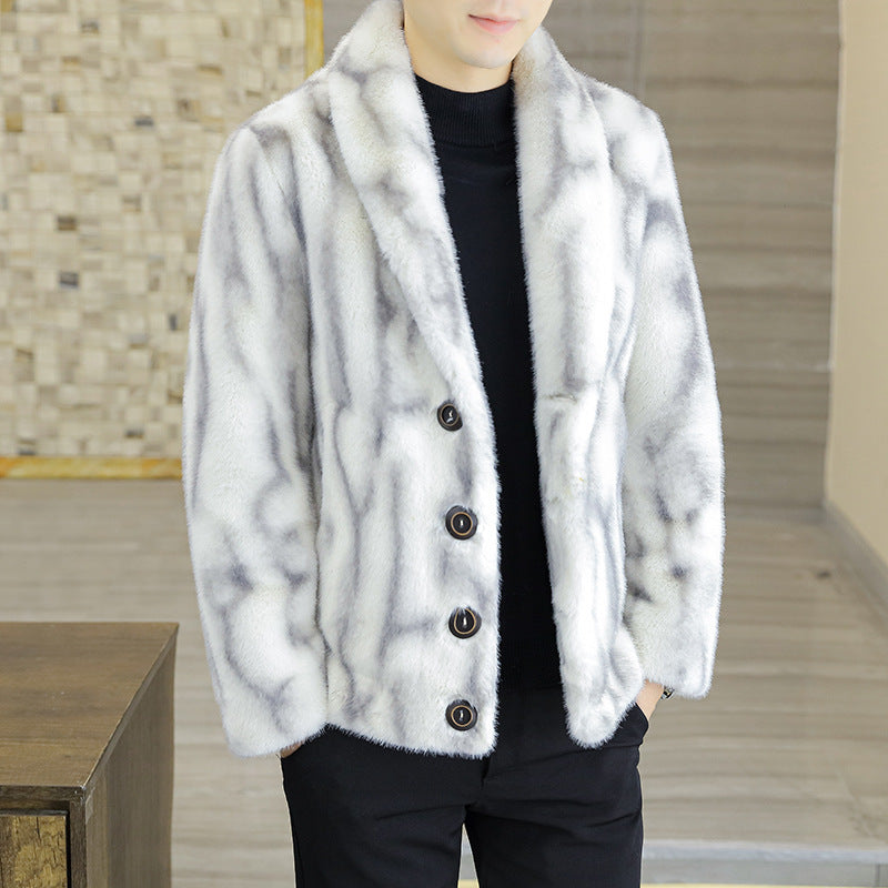 Men's Luxury Winter Mink Fur Coat | Fashion Trend Outerwear