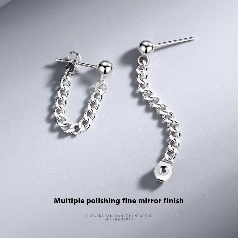 Minimalist Chain Stud Earrings in S925