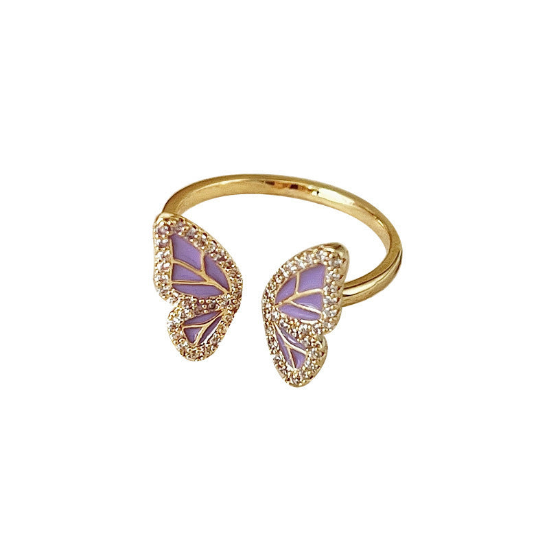 Niche Design Butterfly Ring for Women