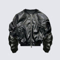 Men's Heavy Industry Vintage Leather Flight Jacket | Baggy Fit Bomber Coat