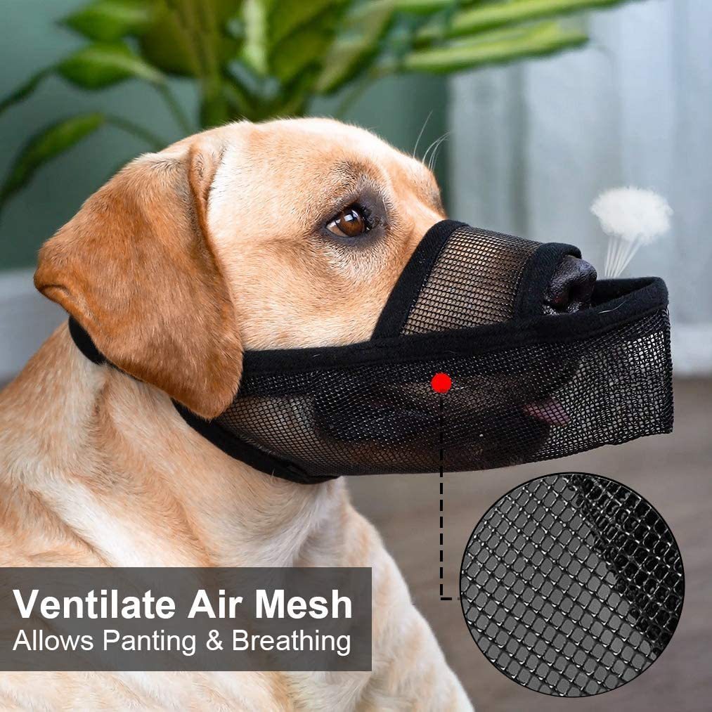 Breathable Mesh Dog Muzzle | Anti-Bite, Anti-Barking, & Anti-Eating for All Sizes