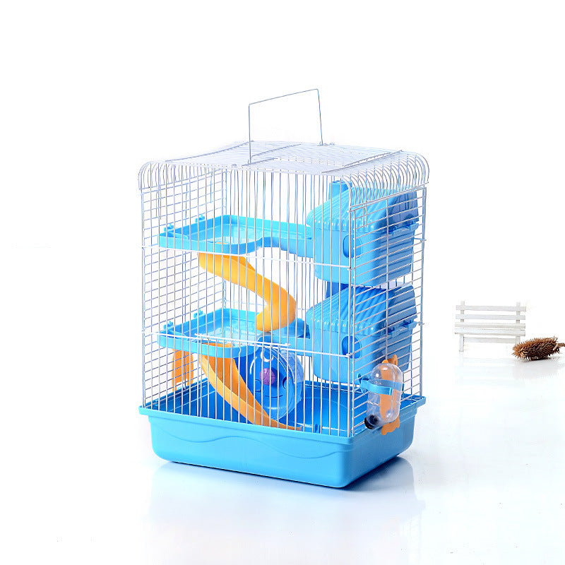 Large Luxury Hamster Cage | 3-Floor Villa Habitat with Accessories