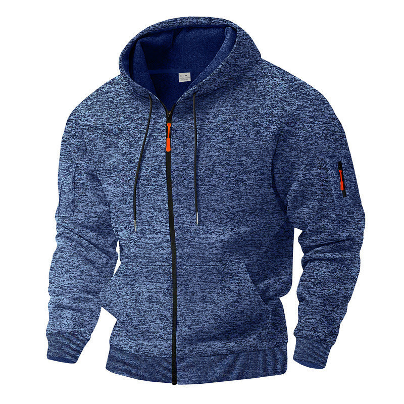 Warm Vintage Cationic Cargo Hoodie | Heavy Fleece-Lined Trendy Sports Sweater