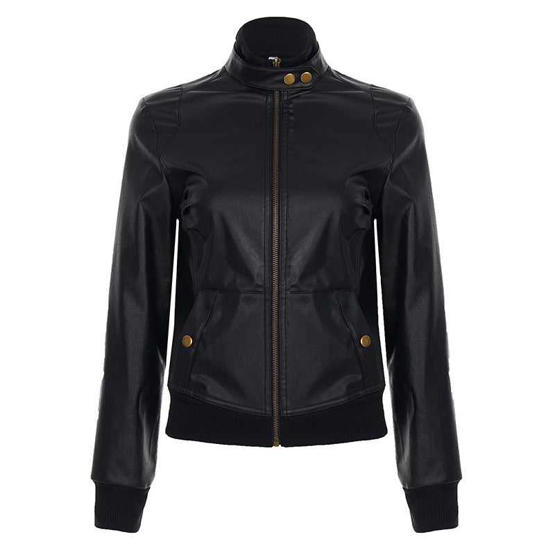 American Style Locomotive Short Leather Jacket