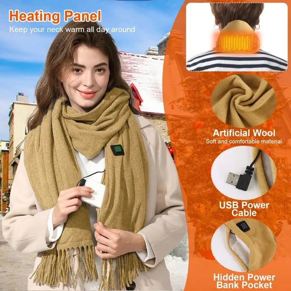 Electric Heated Winter Scarf & Neck Wrap