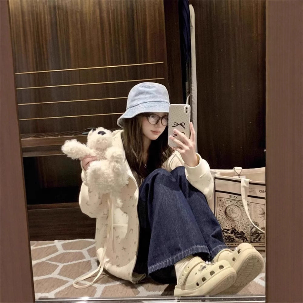 Casual Full-Zip Loose Fit Cardigan for Women