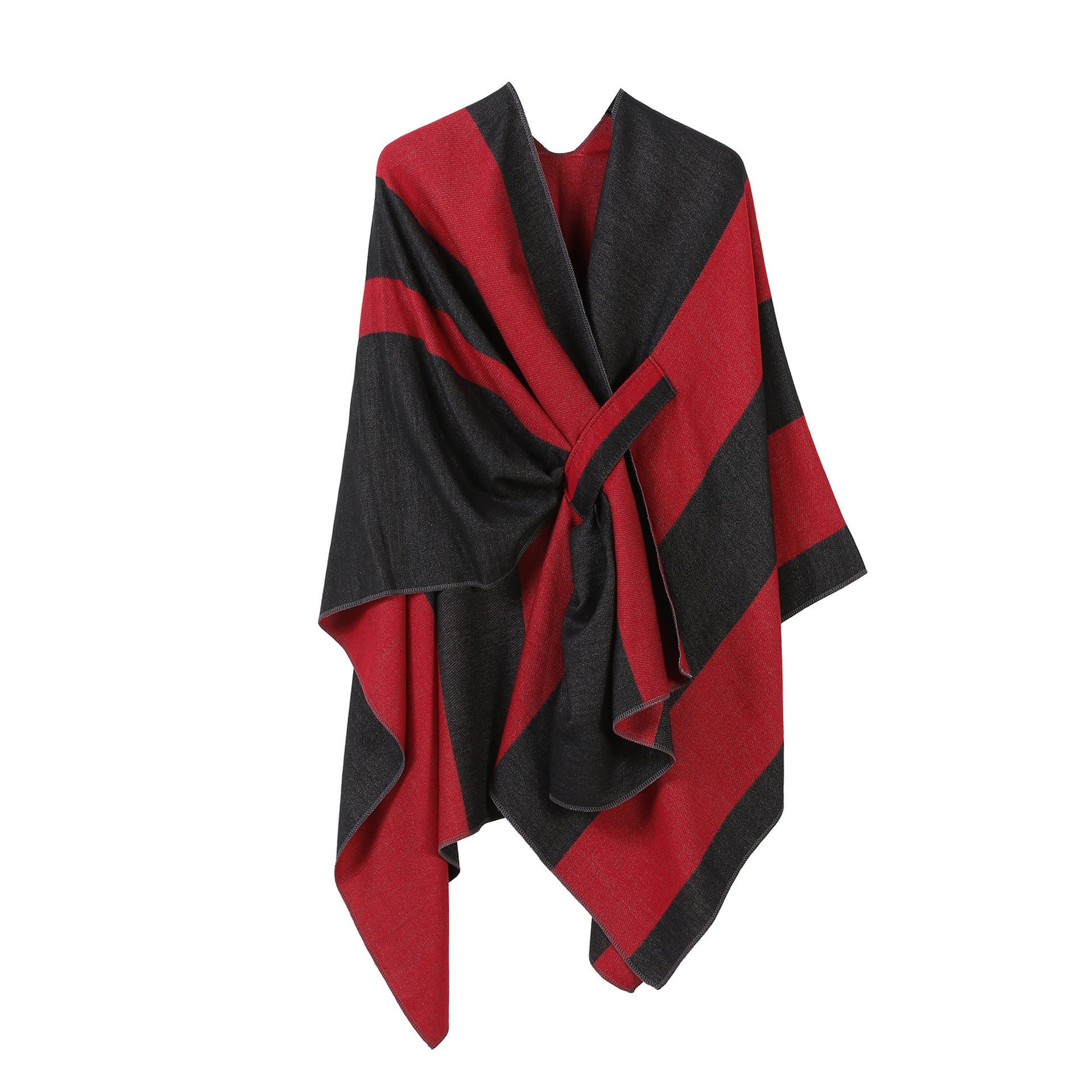 Versatile Double-Sided Split Shawl Plus Bar