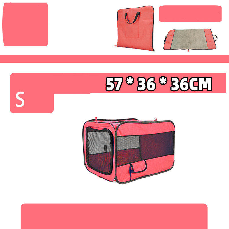 Soft Folding Pet Carrier Cage | Travel Bag with Locking Safety Zippers