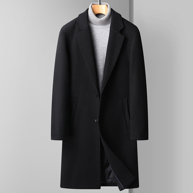 Men's Premium Business Woolen Topcoat | Modern Korean Slim Fit