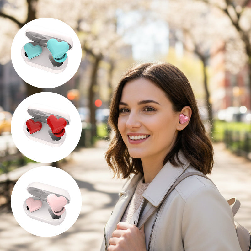 Heart-shaped Bluetooth Earphones
